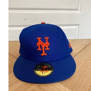New Era New York Mets Fitted Hat Cap Size 7 3/8